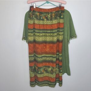 Brownstone Studio New York 16 Shirt Maxi Skirt Set Outfit Vintage
